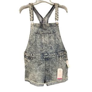 No Boundaries Denim Basic Shortalls‎ Relaxed Fit Stretch Women's Size XXL (19)